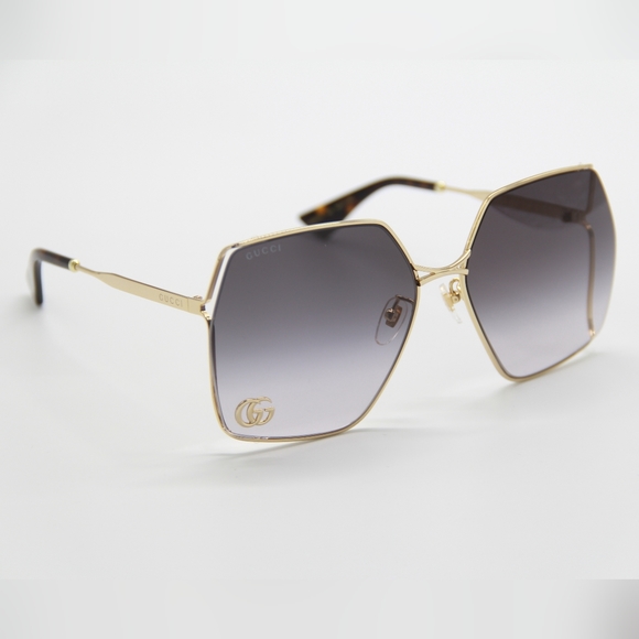NEW GUCCI GG0817S 006 GOLD HAVANA GRAY SUNGLASSES main image 10